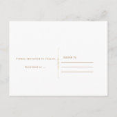 White & Gold Photo Modern Wedding Save the Date Aankondigingskaart (Achterkant)