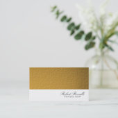 White Gold Plain Modern Consultant Visitekaartje (Staand voorkant)