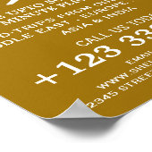 White & Gold Plane Icon, Adverteren door het vlieg Poster (Hoek)