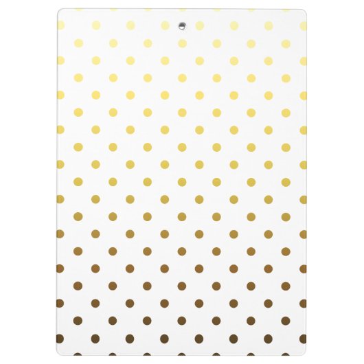 White Gold Polka Dot Klembord (Achterkant)