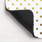 White Gold Polka Dot Muismat (Hoek)