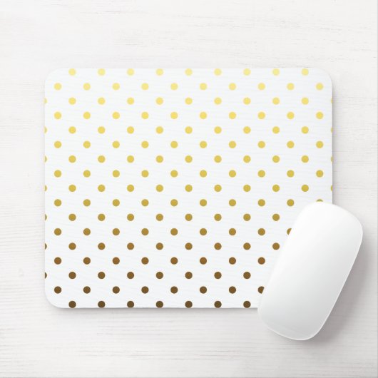 White Gold Polka Dot Muismat (Met muis)