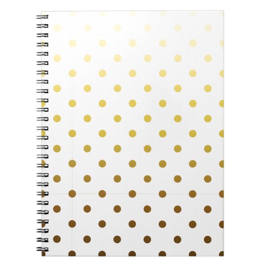 White Gold Polka Dot Notitieboek (Voorkant)