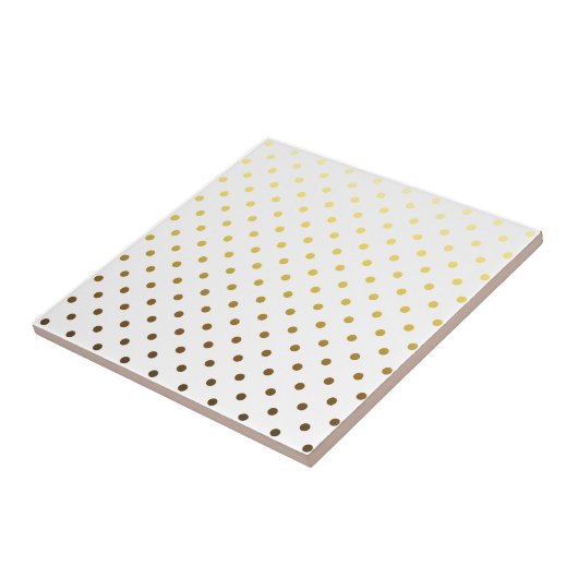 White Gold Polka Dot Tegeltje (Zijkant)