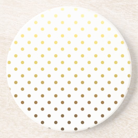 White Gold Polka Dot Zandsteen Onderzetter (Voorkant)