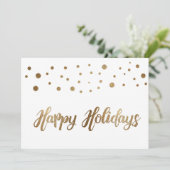 White Gold Prettige feestdagen Company kerst Feestdagenkaart (Staand voorkant)