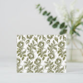 White Gold Rozen Aangepast Hartelijk dank Briefkaa Briefkaart (Staand voorkant)