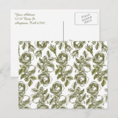 White Gold Rozen Aangepast Hartelijk dank Briefkaa Briefkaart (Voorkant / Achterkant)