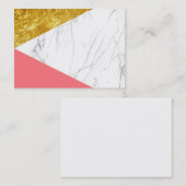 White Gold Salmon marmer Visitekaartje (Voorkant / Achterkant)