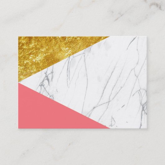 White Gold Salmon marmer Visitekaartje (Voorkant)