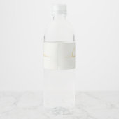 White Gold Script Graduation Water Bottle Label Waterfles Etiket (Achterkant)