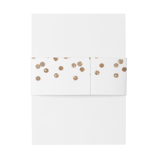 White & Gold Sparkle Faux Glitter Wedding Party Uitnodigingen Wikkel (Achterkant Voorbeeld)