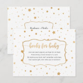 White Gold Star Confetti boek aanvraag kaart (Voorkant / Achterkant)