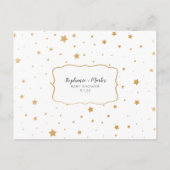 White Gold Star Confetti boek aanvraag kaart (Achterkant)