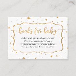 White Gold star confetti book request card Visitekaartje