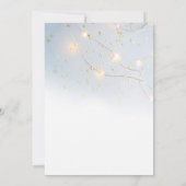 White Gold Star Confetti Lights Corporat Kaart (Achterkant)