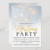 White Gold Star Confetti Lights Corporat Kaart (Voorkant / Achterkant)