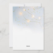 White Gold Star-Confetti met blaaslicht kerst Feestdagenkaart (Achterkant)