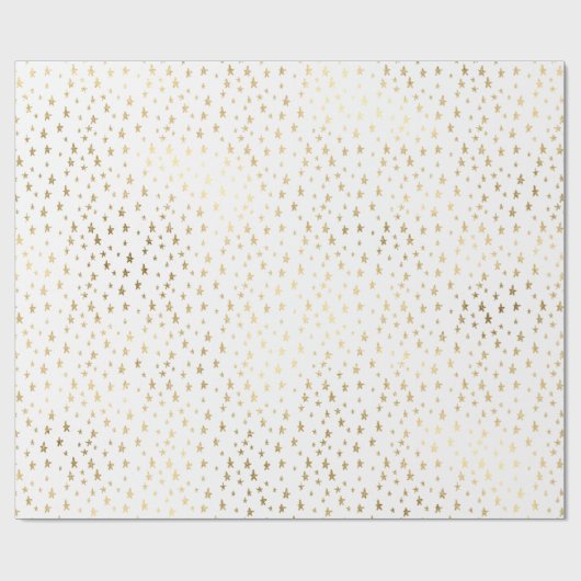 White Gold Stars Confetti Delicate Confetti Event Cadeaupapier (Vlak)