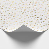 White Gold Stars Confetti Delicate Confetti Event Cadeaupapier (Hoek)