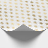 White Gold Stars Confetti Delicate Confetti Sun Cadeaupapier (Hoek)