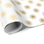 White Gold Stars Confetti Delicate Confetti Sun Cadeaupapier<br><div class="desc">florenceK klassiek chic wrap</div>
