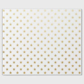 White Gold Stars Confetti Delicate US GB Cadeaupapier (Vlak)