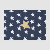White & Gold Stars Patroon Tissuepapier (Voorkant)