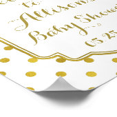 White Gold Stippen Aangepast welkomstteken Poster (Hoek)