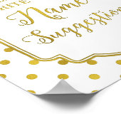 White Gold Stippen Name Suggestions Sign Poster (Hoek)