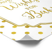 White Gold Stippen wensen voor Baby Poster (Hoek)