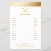 White Gold Stripe Monogramm Circle Flyer (Voorkant)