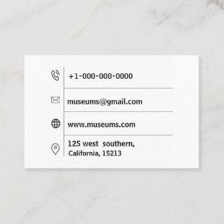 White Gold Striped Modern Stijlvolle Euro Visitekaartje