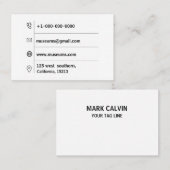 White Gold Striped Modern Stijlvolle Euro Visitekaartje (Voorkant / Achterkant)