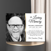 White Gold Sympathie Funeral Memory DANK You Photo Bedankkaart