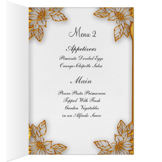 White Gold Wedding Menu (Binnen (Rechts))