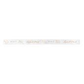 White Gold Wedding Specialized Name Ribbon Satijnen Lint (Voorkant)