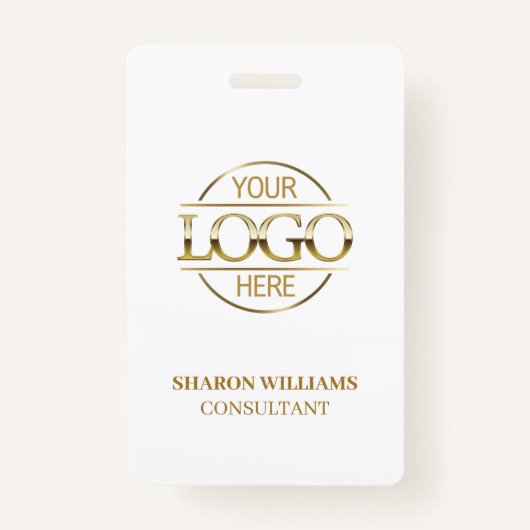 White Gold-werknemer met aangepaste zakelijke Logo Badge (Voorkant)