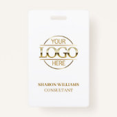 White Gold-werknemer met aangepaste zakelijke Logo Badge (Achterkant)