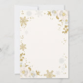 White & Gold Winter Vrijgezellenfeest Snow in Love Kaart (Achterkant)