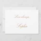 White Golden Beige Bridesmaid proposal Kaart (Achterkant)