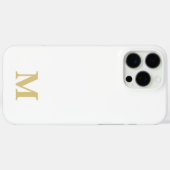 White & Golden Custom Name initiaal Case-Mate iPhone Case (Achterkant (horizontaal))