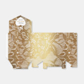 White Golden Glam Lace Wedding Favor Bedankt Bedankdoosjes (Uitgevouwen)