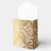 White Golden Glam Lace Wedding Favor Bedankt Bedankdoosjes (Geopend)