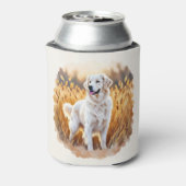 White Golden Retriever Dog Blikjeskoeler (Blikje Achterkant)