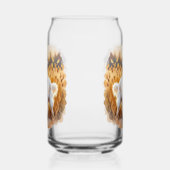 White Golden Retriever Dog Blikvorm Glas (Links)