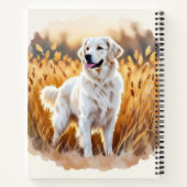 White Golden Retriever Dog Notitieboek (Achterkant)
