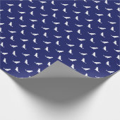 White Golden Retriever schetst de marine Cadeaupapier (Hoek)