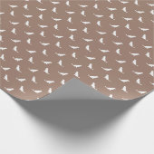 White Golden Retrievers on Khaki Beige Cadeaupapier (Hoek)