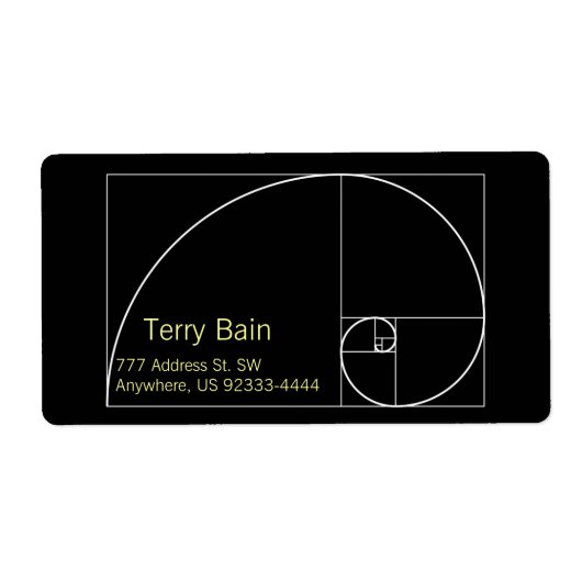 White Golden Spiral Etiket (Voorkant)